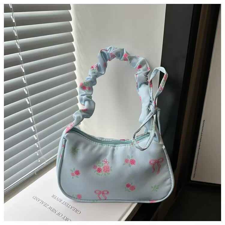 Fresh And Sweet Floral Underarm Bag For Women