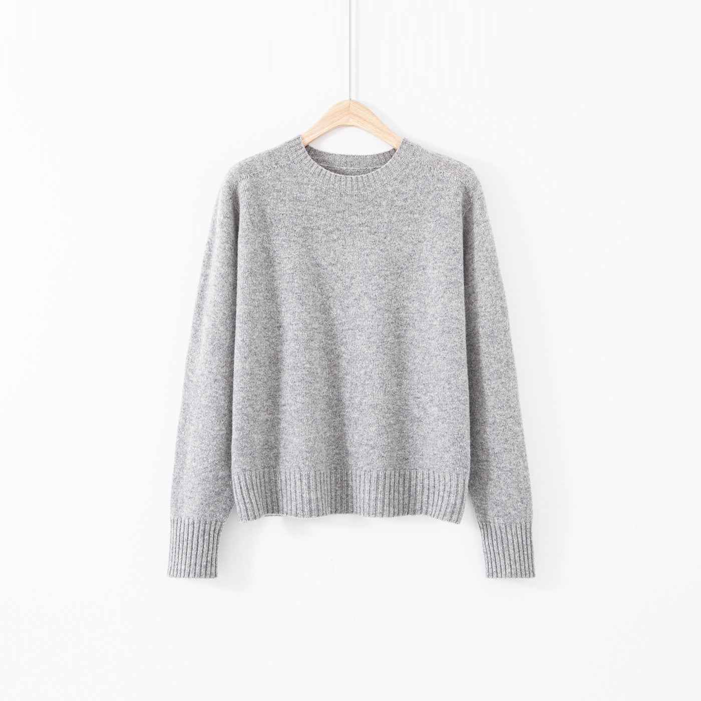 Crew-neck Long-sleeve Top Relaxed-fit Base Layer Effortless Laid-back Style