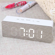 Digital LED multi-function mirror clock