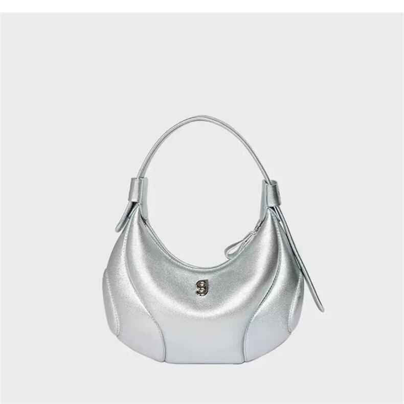 Womens Baseball Underarm Bag Crescent-Shaped Crossbody Bag