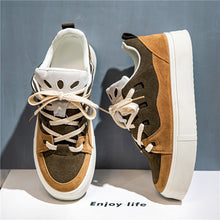 Men's Thick Bottom Skateboard Shoes Low Top by Mirlaine Univers