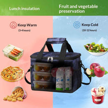 Portable Outdoor Insulated Tote Bag Foldable Made From Thickened Oxford Fabric With Leak Proof Insulation
