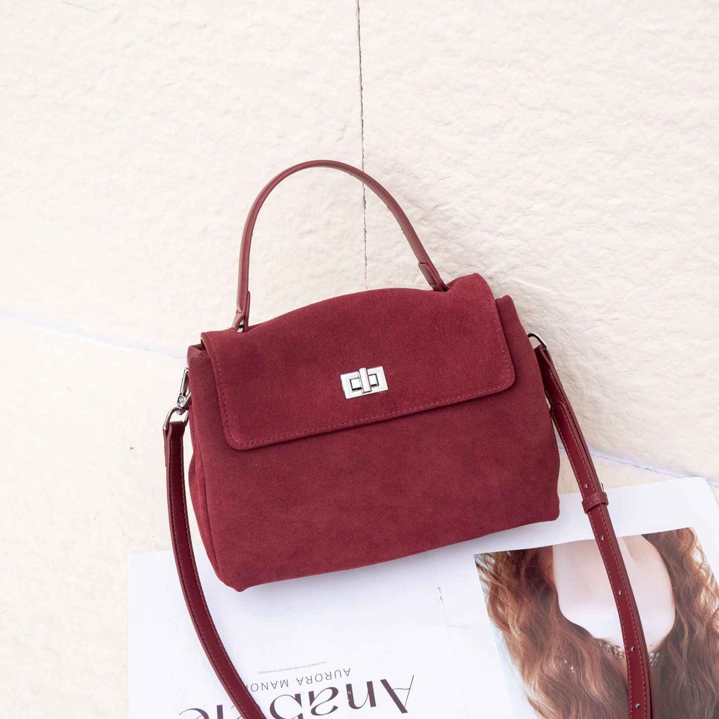 Large-Capacity Womens Bag Made From Premium Matte Leather Cowhide