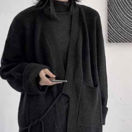 Gilet cardigan ample pour femme, style japonais Yamamoto, style sombre, petite niche