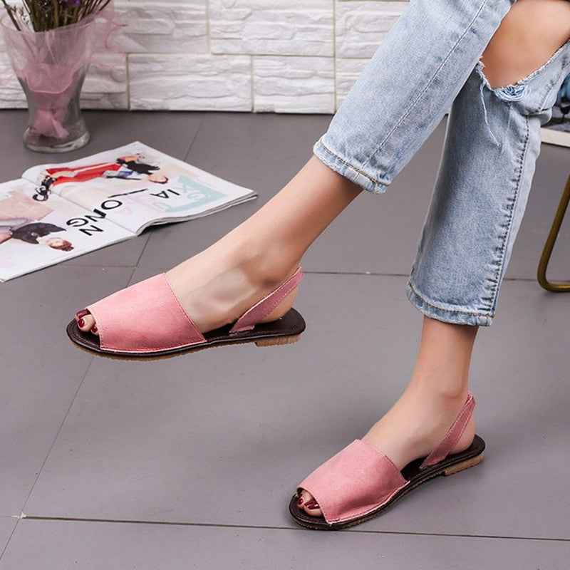 Fish mouth sandals women
