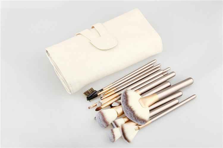 Spot Detonating 121824, White Make-up, White Make-up Brush, 24 Make-up And Brush Suits For Portable Beauty And Makeup Tools
