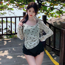 Women's One-Piece Long-Sleeve Two-Piece Swimsuit