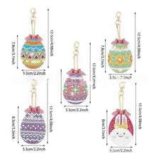 Diy Handmade Spot Drill Acrylic Diamond Painting Colorful Eggs Easter Stick-on Crystals Ornaments Of Key Ring Ornament
