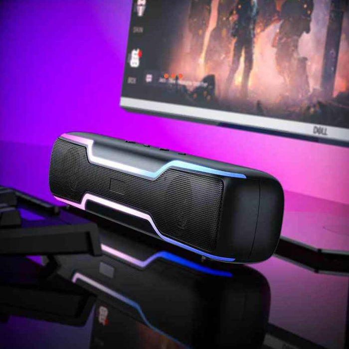 Carte sans fil Disque U Lampe RVB multicolore Enceinte Bluetooth