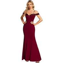 Women's Clothing Off-neck Sling Evening Long Dress by Mirlaine Univers