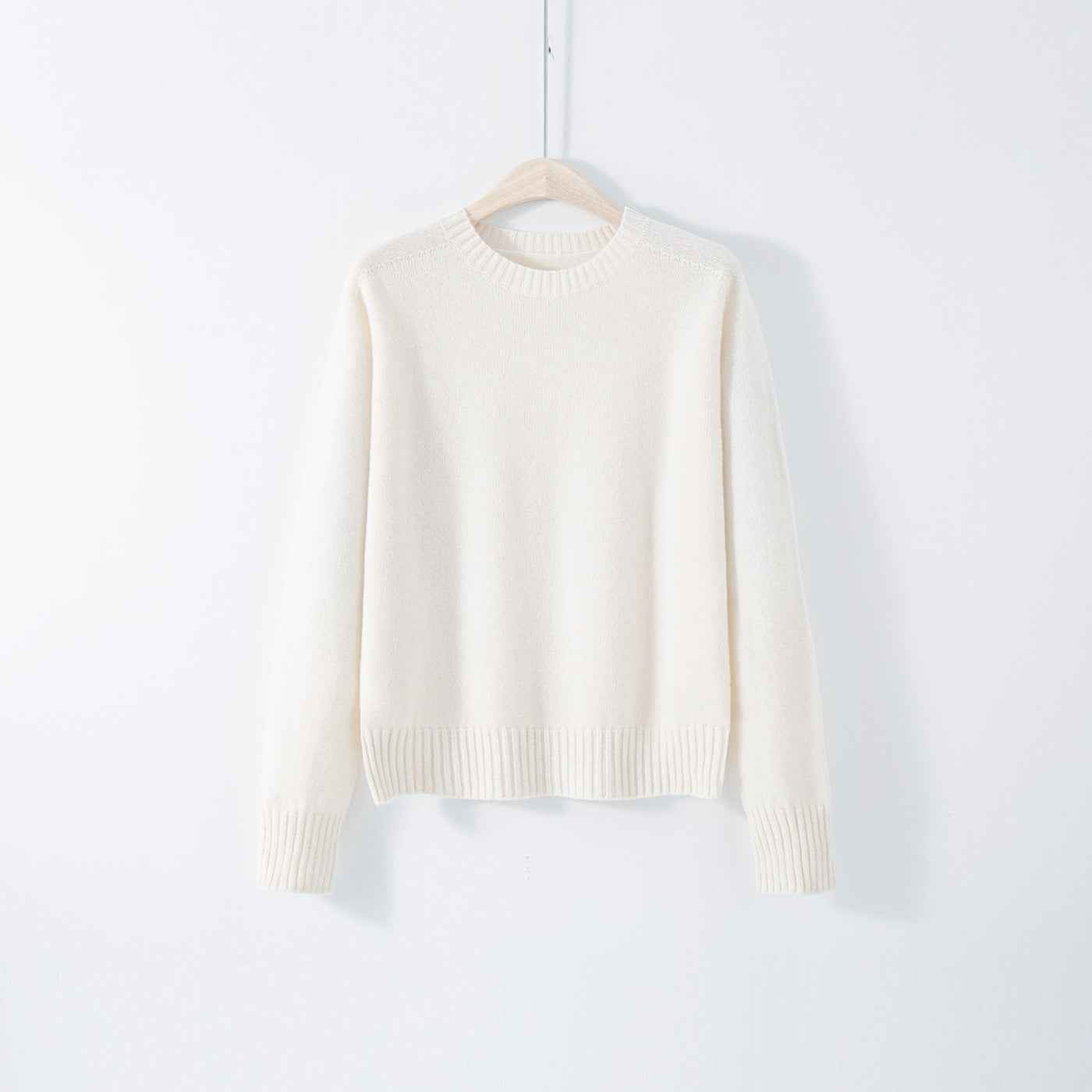 Crew-neck Long-sleeve Top Relaxed-fit Base Layer Effortless Laid-back Style
