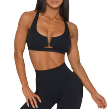 Double-cross Strap Push-up Top And High-waisted Legging-style Fitness Pants