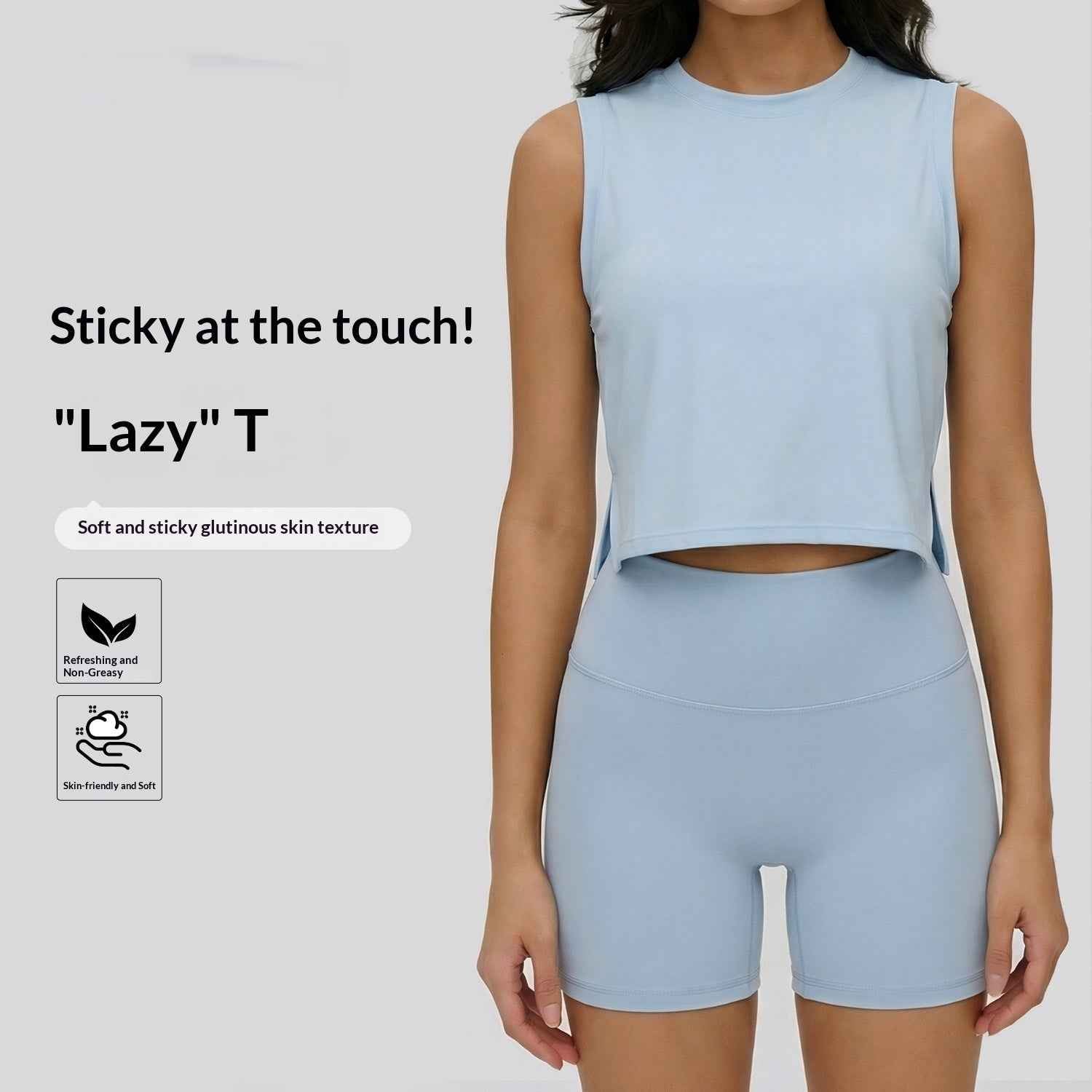 Sleeveless Womens Cropped Loose-fitting Yoga Toplightweight Breathable And Casual