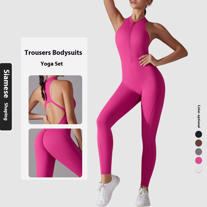 Combinaison longue de sport moulante, galbante et sans coutures, sensation seconde peau, couleur unie