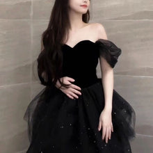 Black Evening Dress Light Luxury Minority French Style Pettiskirt by Mirlaine Univers