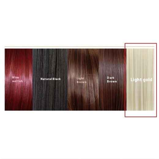 Mid-length Straight Hair Hand-woven Front Lace Synthetic Wigs