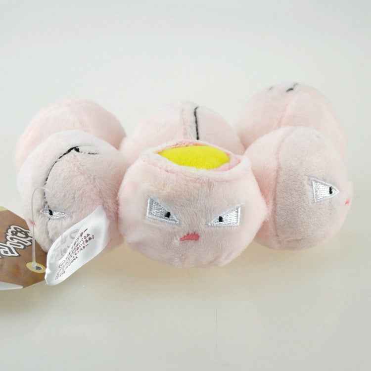 Six plush dolls with conjoined eggs