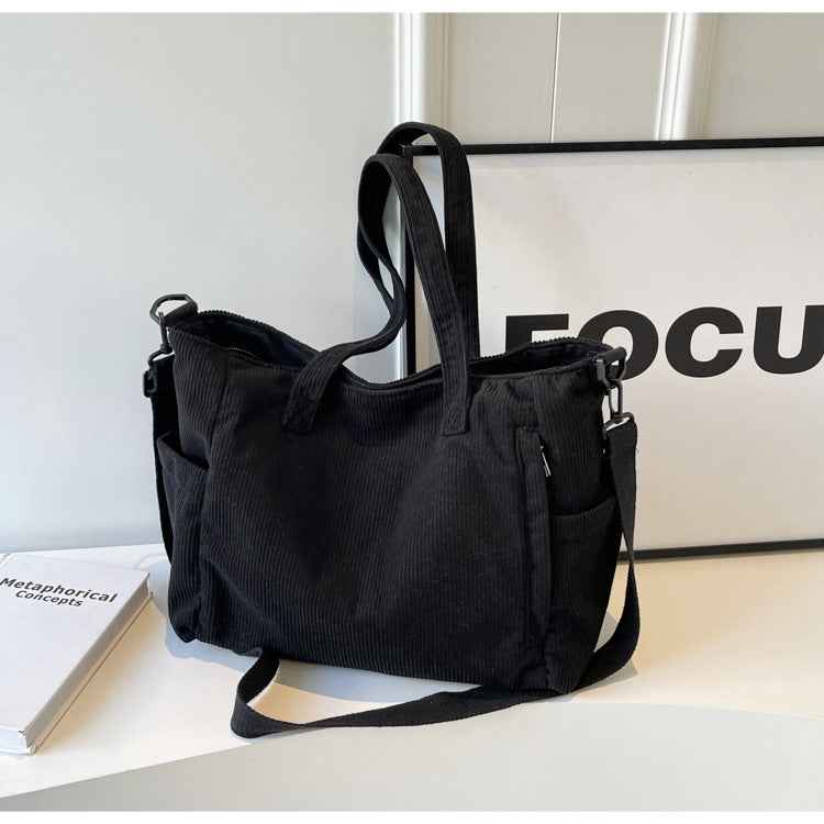 Corduroy Crossbody Bag For Commuting Large Capacity
