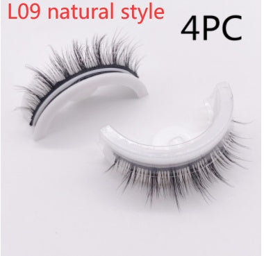 Reusable 3D Mink Lashes Natural False Eyelashes Self Adhesive Fake Glue Free Makeup Eyelash Extension Silk by Mirlaine Univers