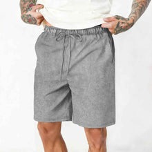 Mens Relaxed-fit Washed-and-distressed Casual Shorts