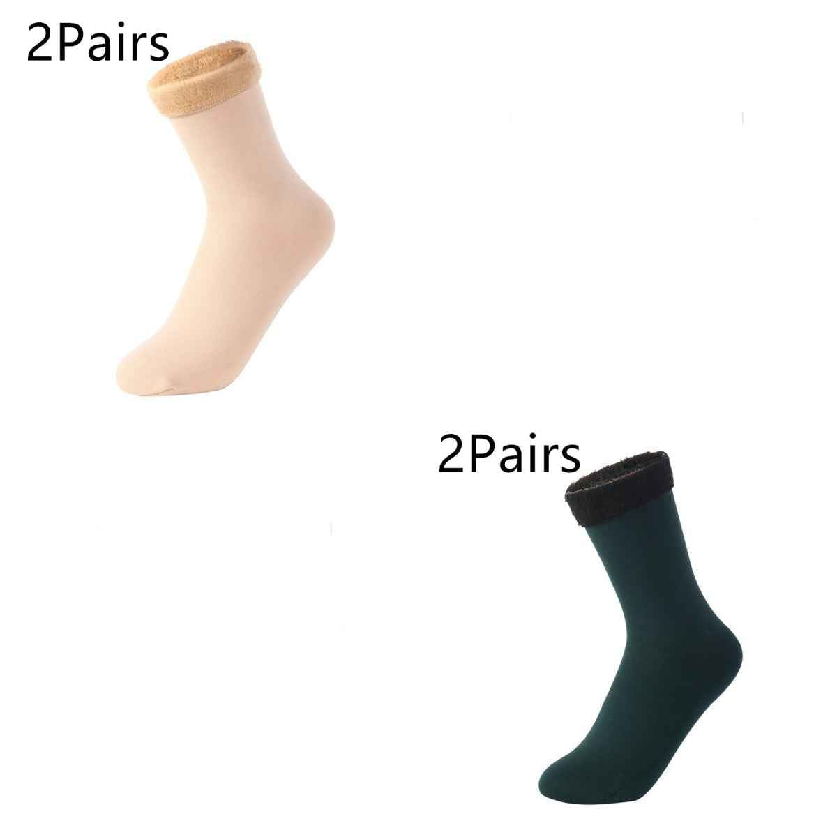 Women's Padded Velvet Warm Soft Medium Tube Socks