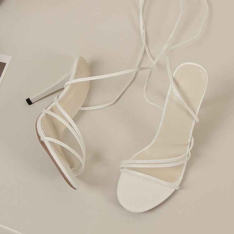 Buckle Open-toe High-heeled Sandals For Women