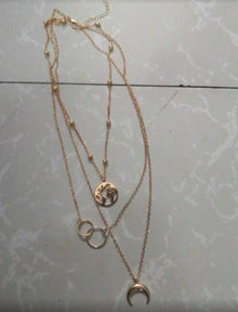 Fashionable Multilayer Boho Moon Map Necklace by Mirlaine Univers