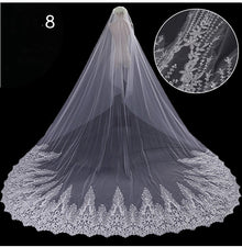 Bridal Wedding Dress Long Tail Luxury Super Fairy Wedding Veil by Mirlaine Univers
