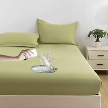 Solid Color Frosted Double Layer Water-proof Mattress Protective Cover Skin-friendly Soft Dustproof Protective Bedding