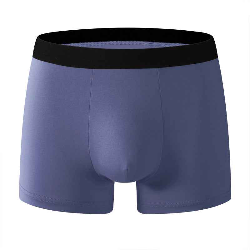 Mens Solid-color Boxer Briefs For Sports
