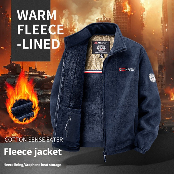 Warm Thickened Double-layer Fleece Mens Jacket