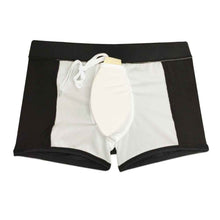 Mesh Stitching Boxer Swimming Trunks