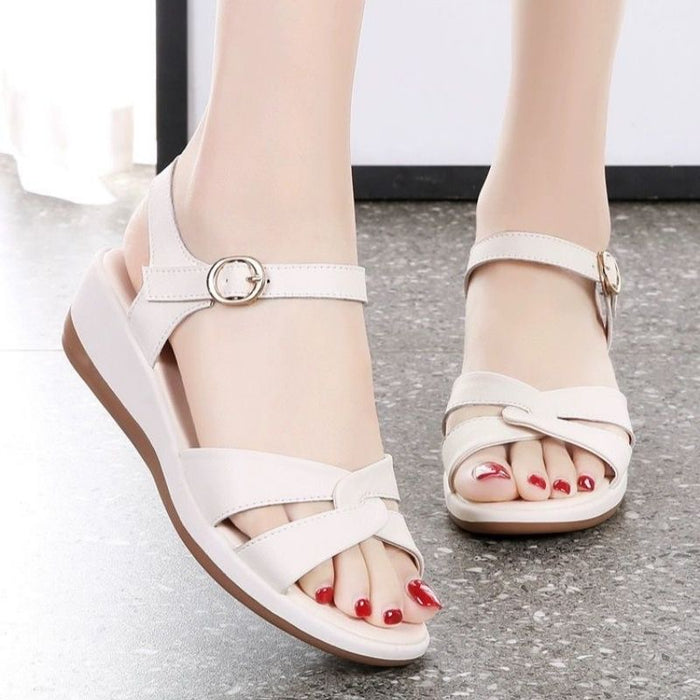 Beef Tendon Soft-soled Non-fatiguing Wedge Sandals