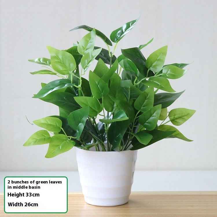 Simulation Plant Plastic Fake Flower And Grass Scindapsus Aureus Leaves Potted Plant