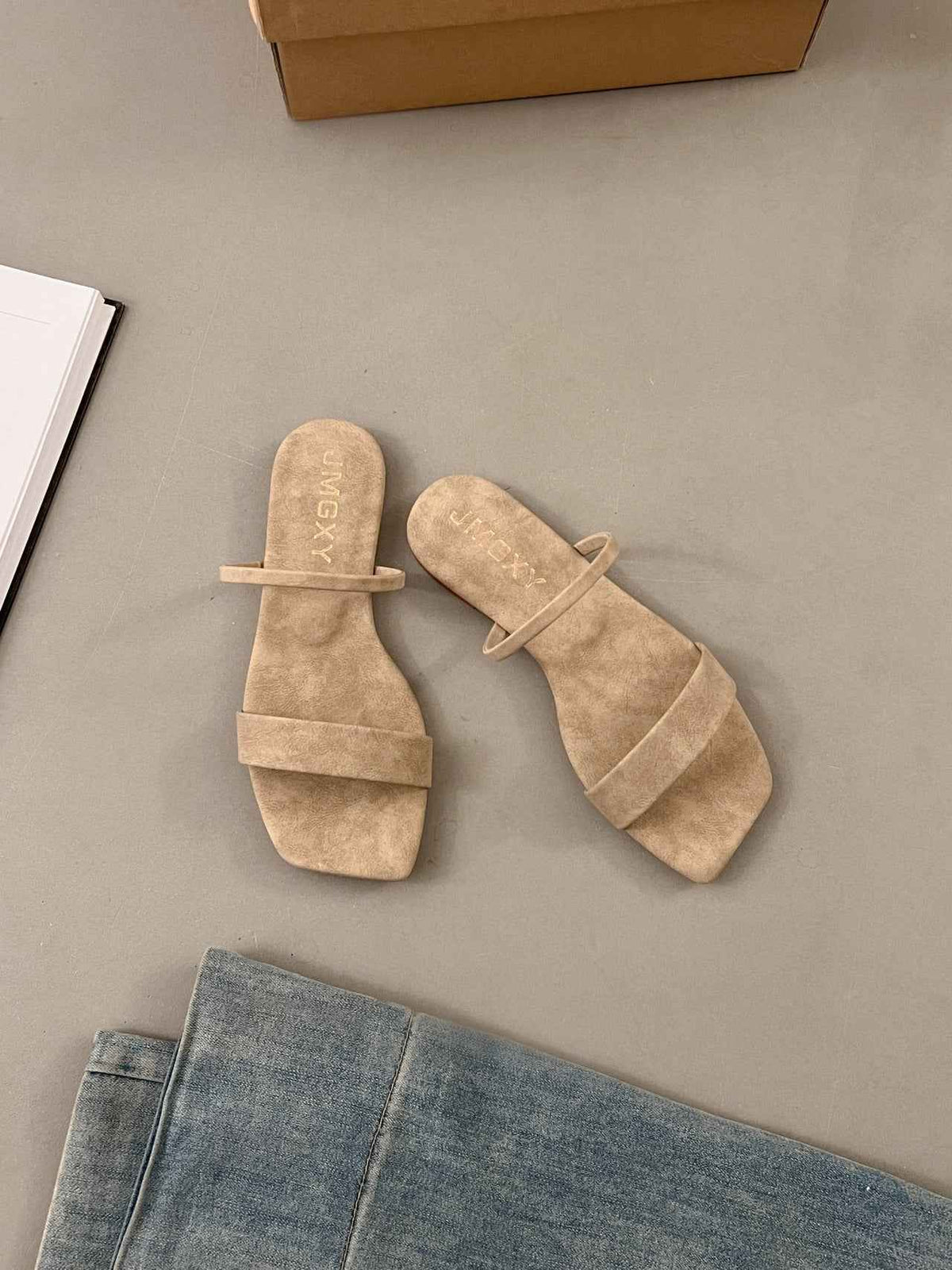 Summer Korean Style Square Toe Peep Toe Sandals For Women