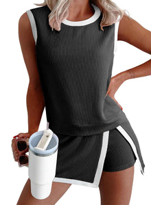 Women Fashion Summer Athletic Lounge Sets Two-piece Set