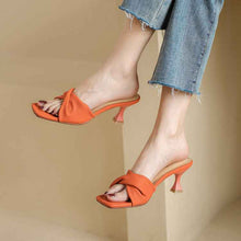 Women's Outer Stiletto Heel Simple Fashion Square Toe Open Toe Fairy Style High Heel Sandals For Women