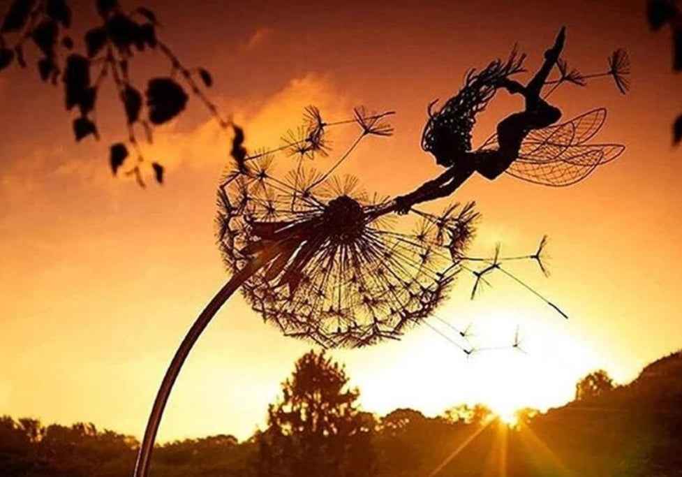 Flower Fairy Elves Dance With Dandelions