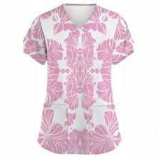 Summer Casual New Women's V-neck Cloth For Nursing Workers Short Sleeve