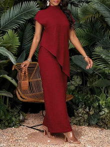Women's Fashionable Casual Loose Asymmetrical Top Set