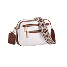 Color Block Multifunctional PU Crossbody Bag With Zipper And Adjustable Shoulder Strap by Mirlaine Univers