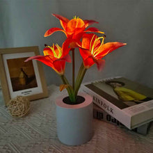 Rechargeable Led Lily Flower Pot Lamp