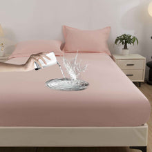 Solid Color Frosted Double Layer Water-proof Mattress Protective Cover Skin-friendly Soft Dustproof Protective Bedding