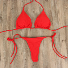 Halter Neck Tie Bikini Ladies Split Tie Swimsuit by Mirlaine Univers