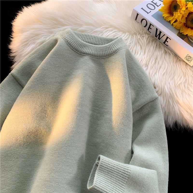 Men's Simple Solid-Color Sweaters For Autumn And Winter