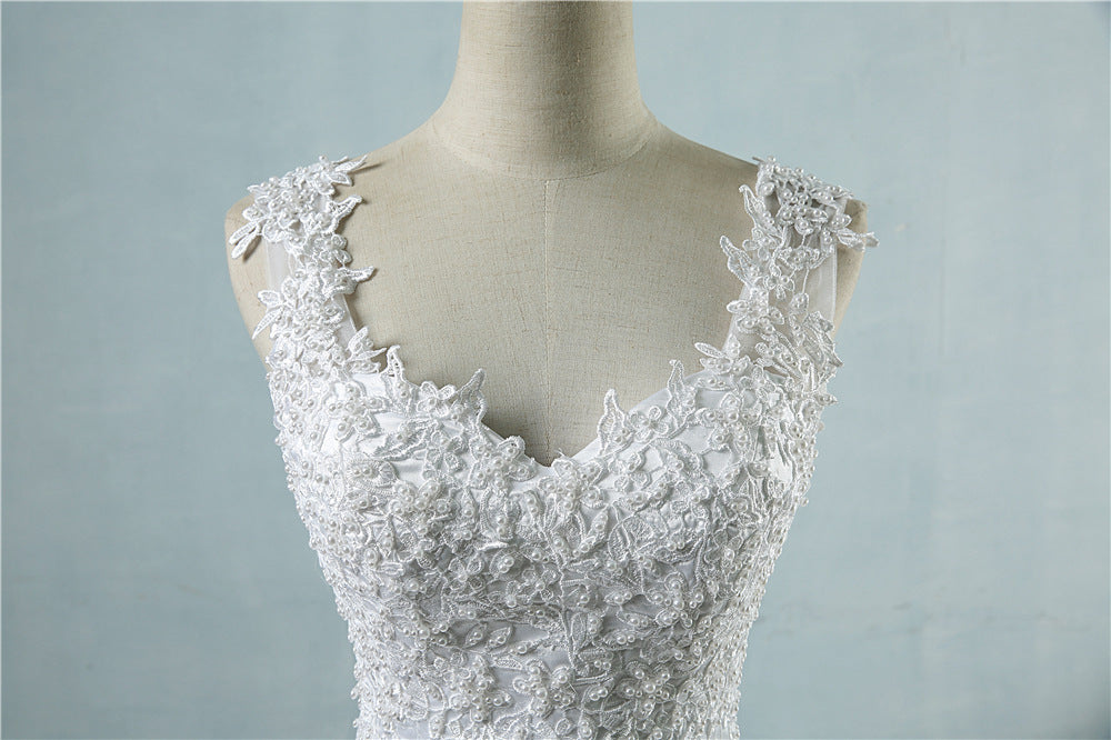 High Waist Wedding Dress With Deep V-neck by Mirlaine Univers