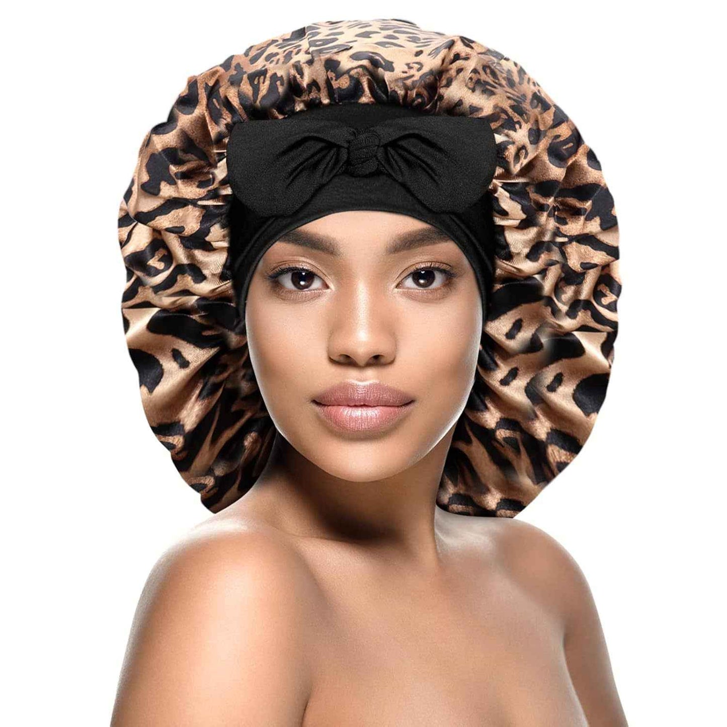 Single Layer Ribbon Round Cap Bow Artificial Silk