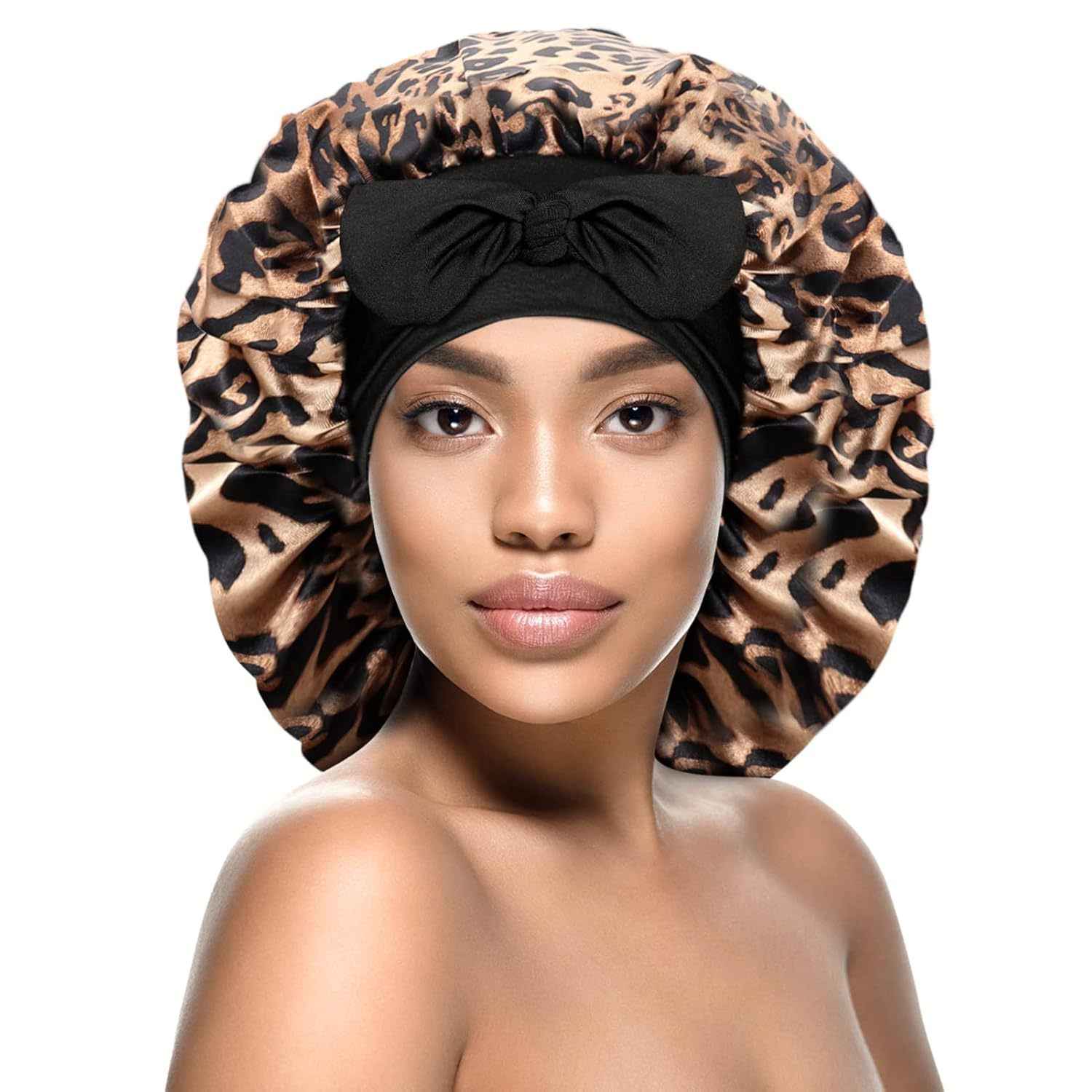 Single Layer Ribbon Round Cap Bow Artificial Silk
