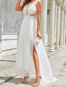 Chiffon Lace Trailing Wedding Large Swing Dress by Mirlaine Univers
