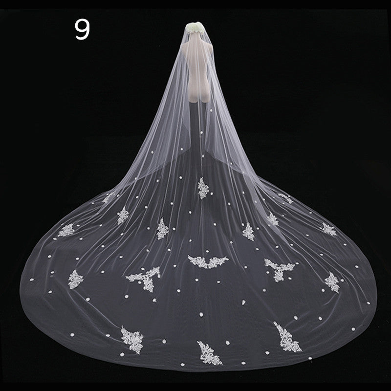 Bride Wedding Master Wedding Veil Long Long Tail by Mirlaine Univers